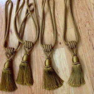 Beautiful Designer Drapery Tie Backs with Handcrafted Tassels
